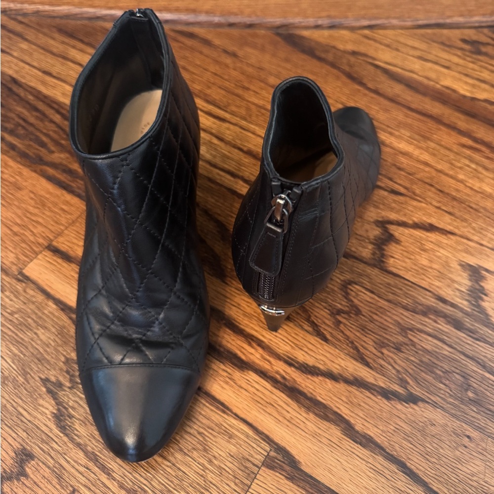 CHANEL Black Quilted Ankle Boot - very good condition